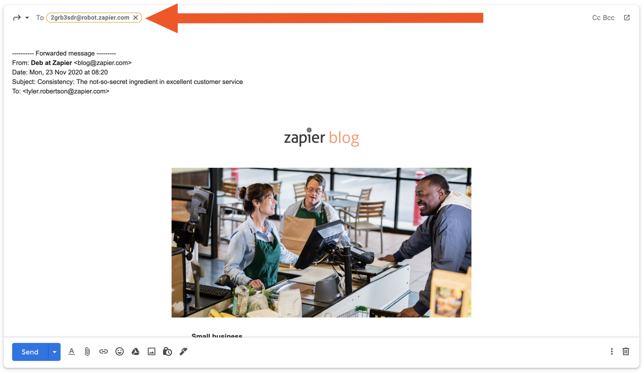 how does zapier email parser work