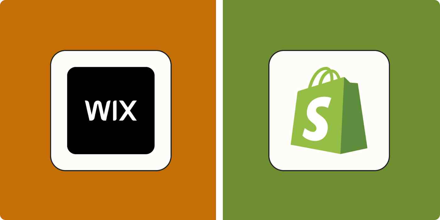 Hero image with the Wix and Shopify logos