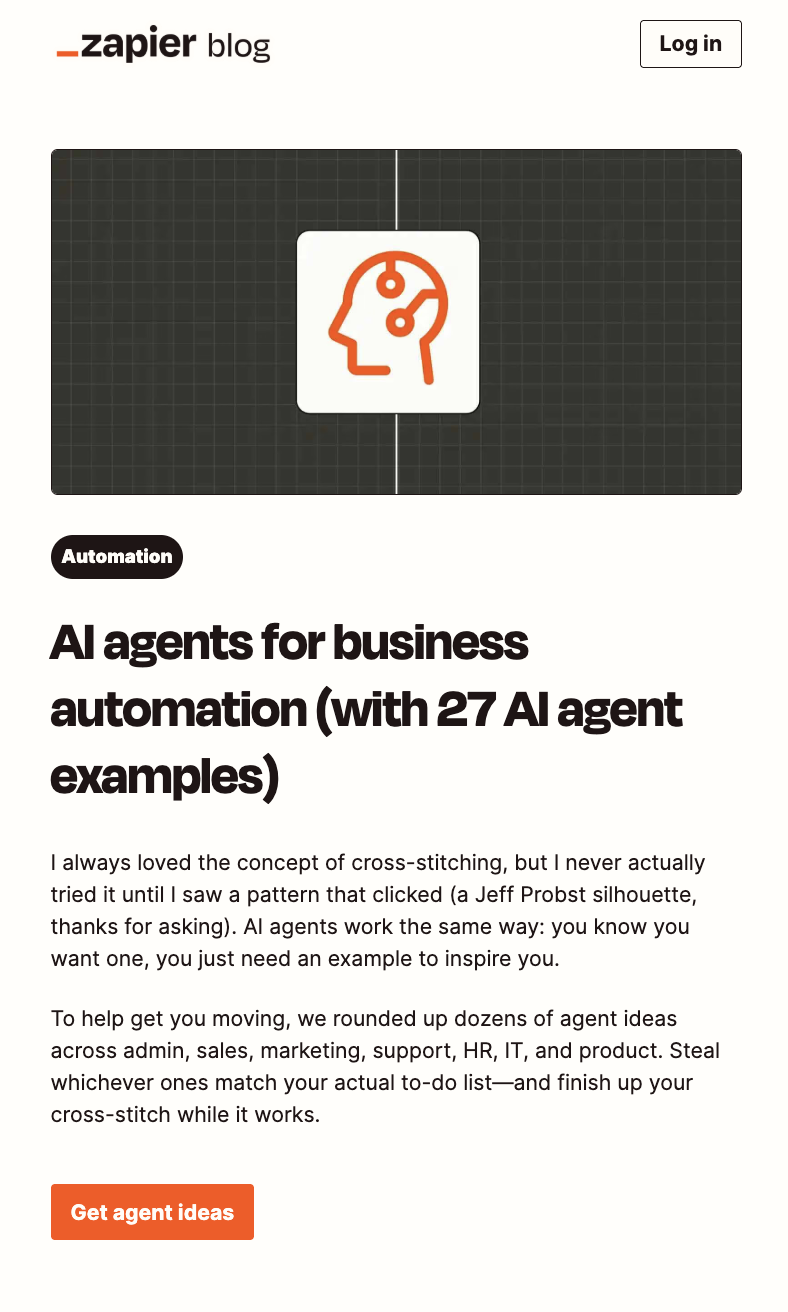 Zapier, our pick for the best AI newsletter for learning to use AI at work