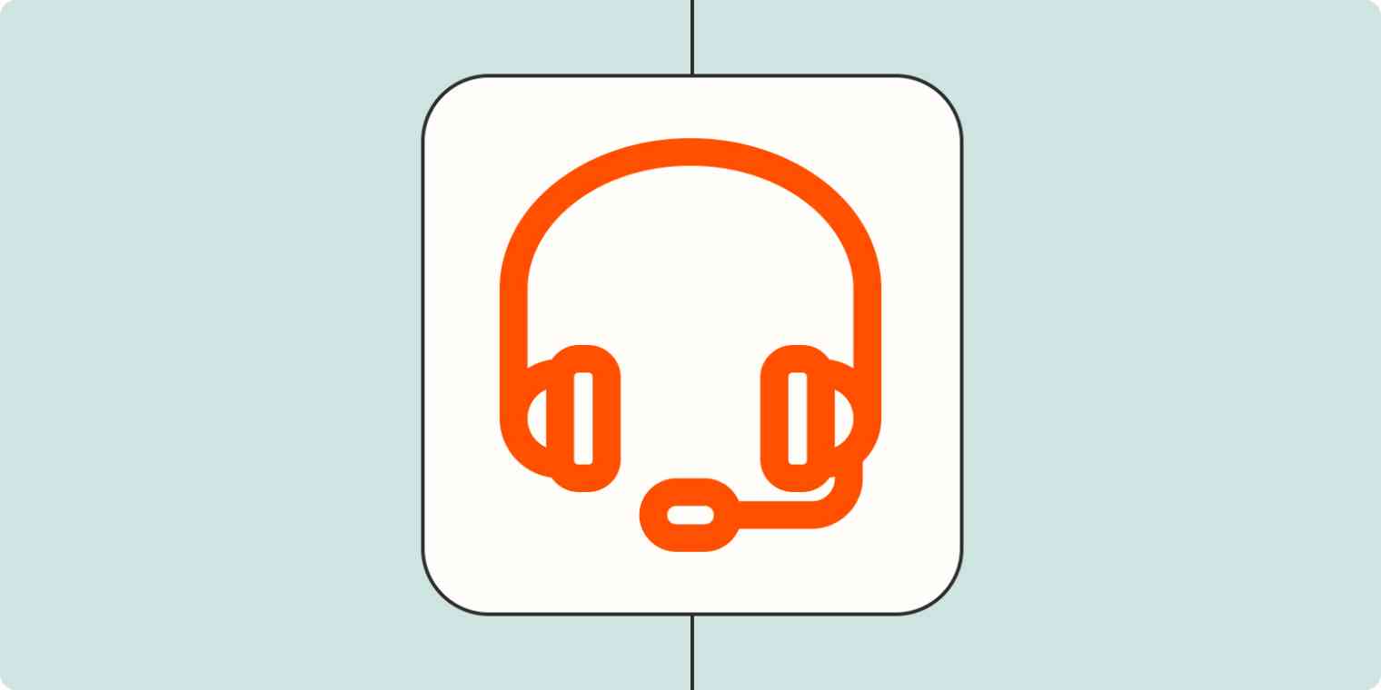 An illustration depicting a customer support headset