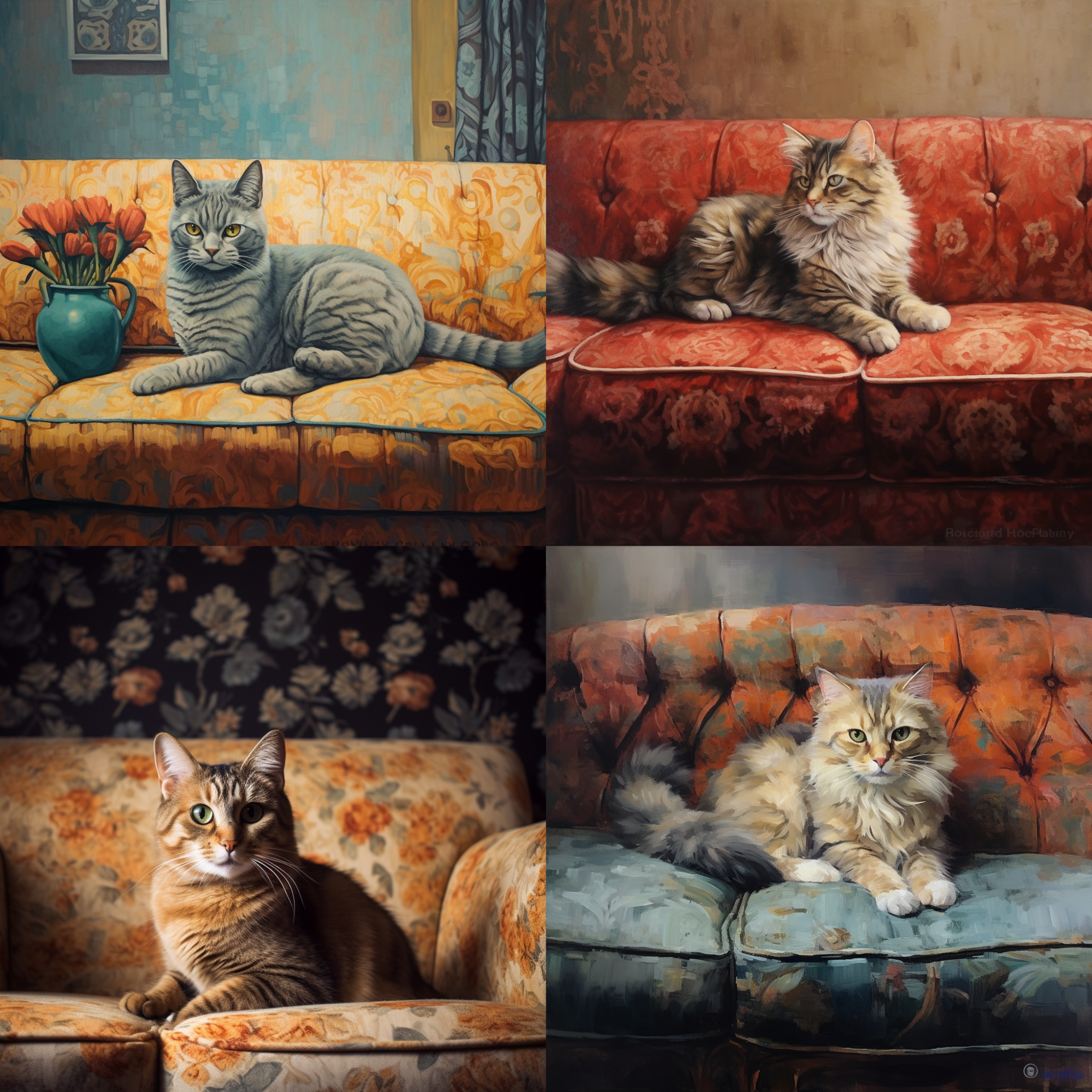 Premium AI Image  Cat Icon Collage