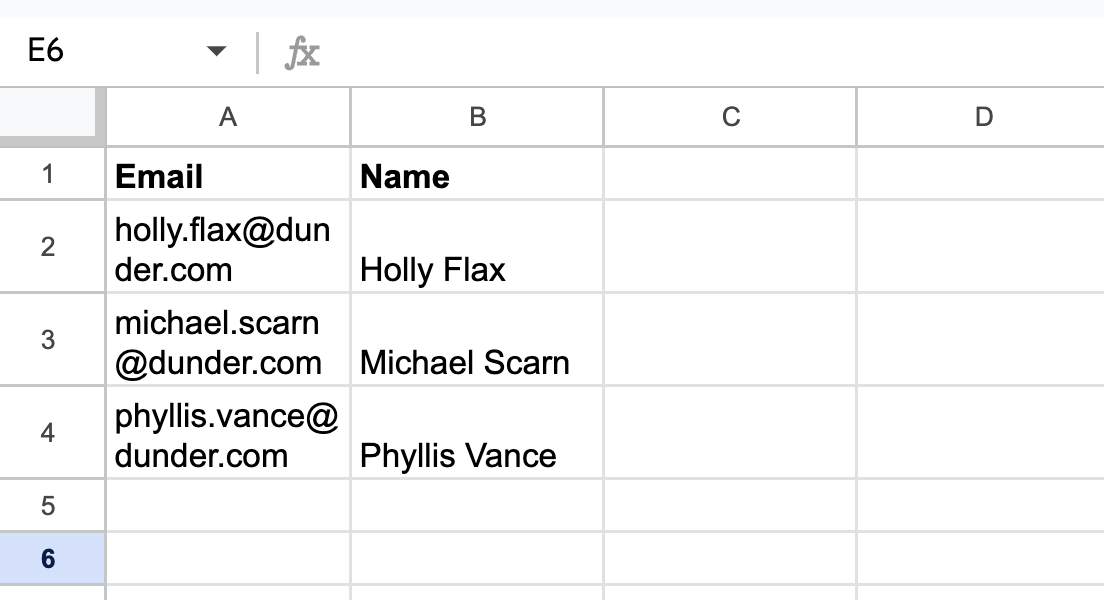 Example of wrapped text in Google Sheets. 