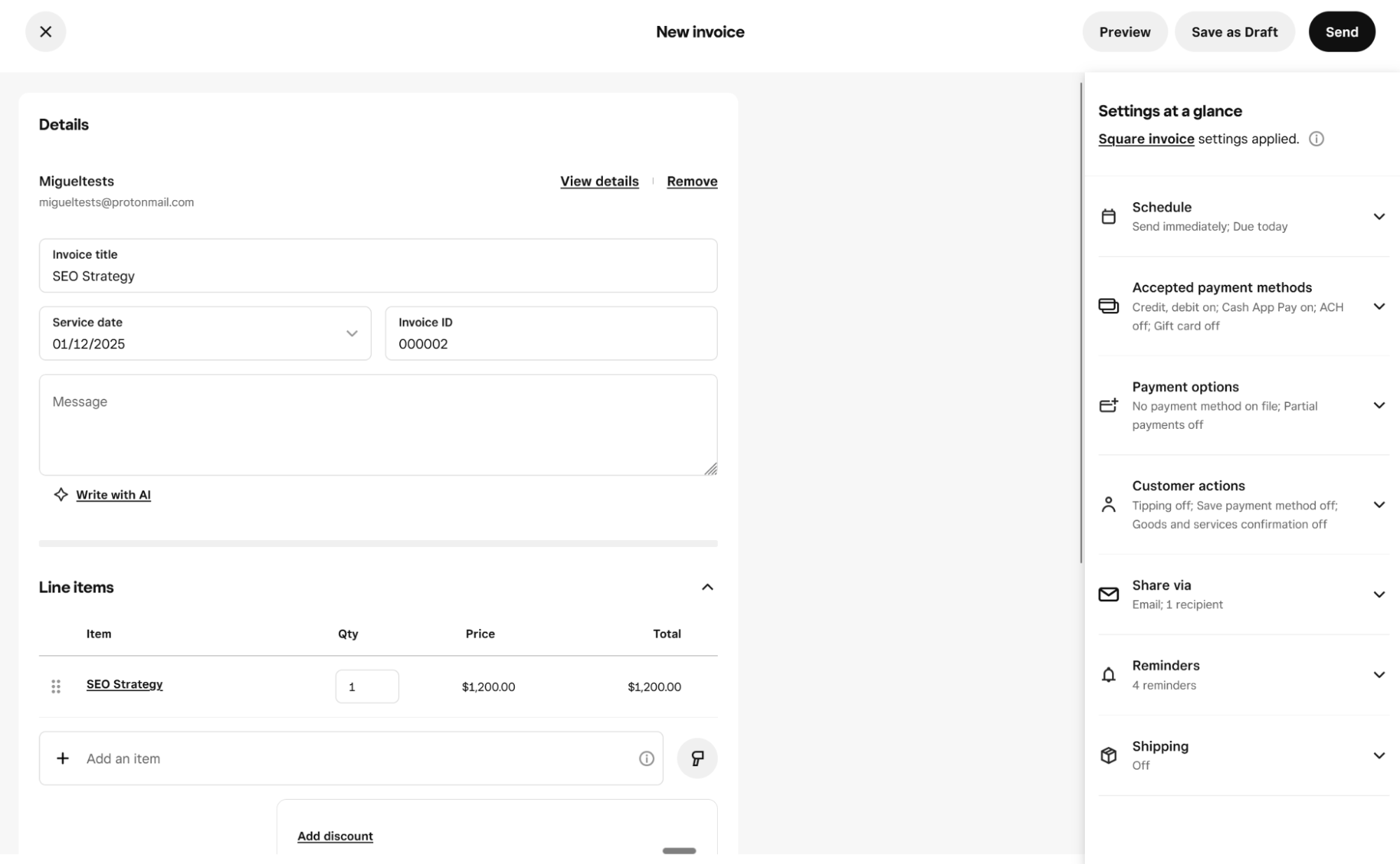 Square, our pick for the best invoicing software for selling on social media