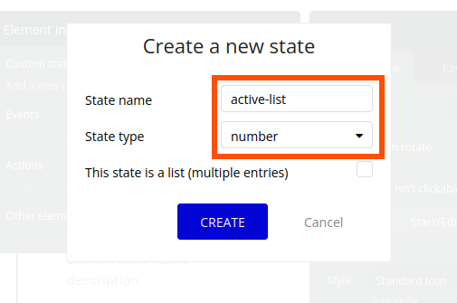 Add active-list and number