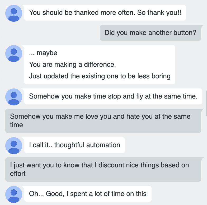 A long conversation about automating affection