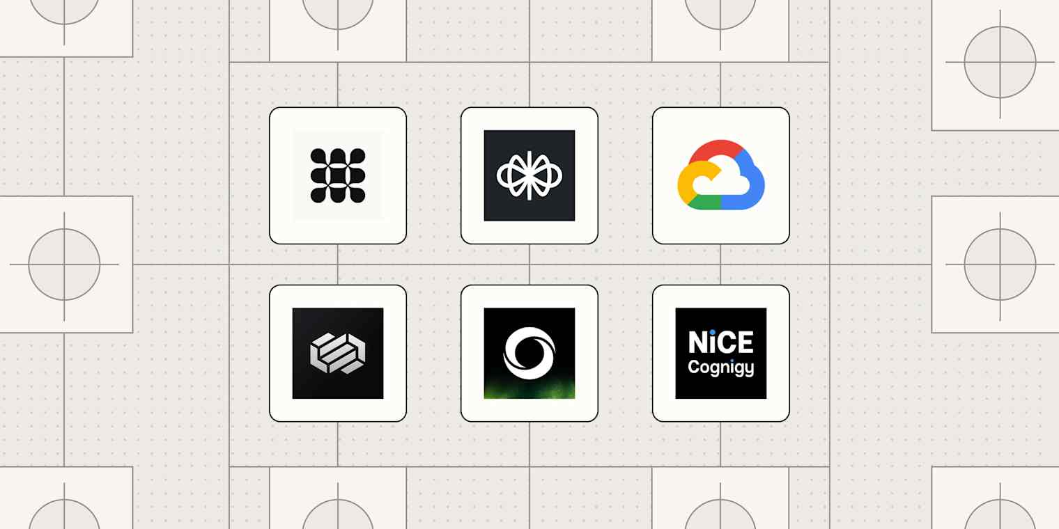 Hero image with the logos of the best conversational AI platforms