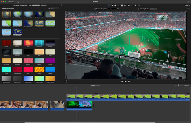 iMovie, our pick for the best free video editor for Apple users