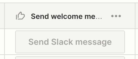 Screenshot of send slack message button