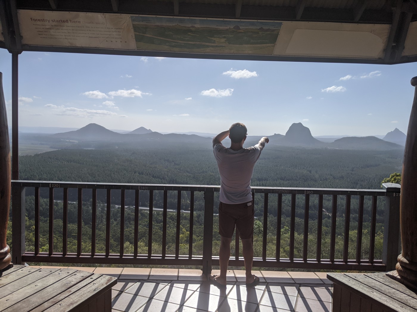 Chris looking out over a beautiful view