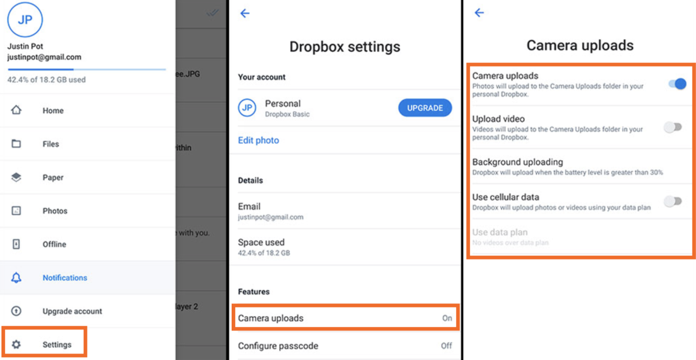 How to Automatically Upload to Dropbox