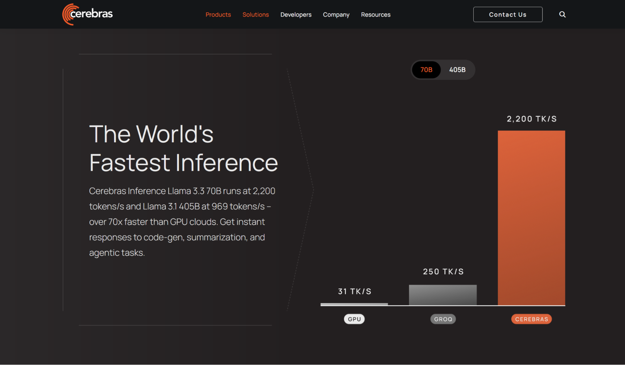 The Cerebras home page