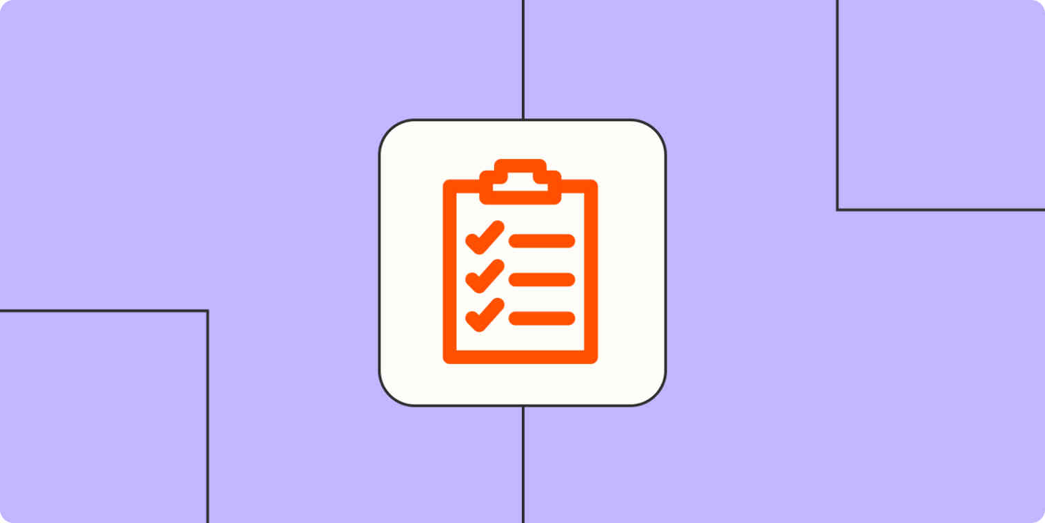 A hero image with an icon of a clipboard representing a poll or survey