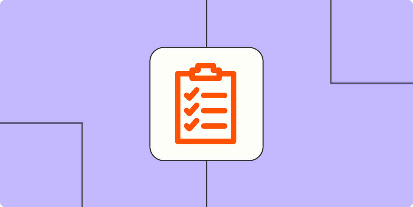 A hero image with an icon of a clipboard representing a poll or survey