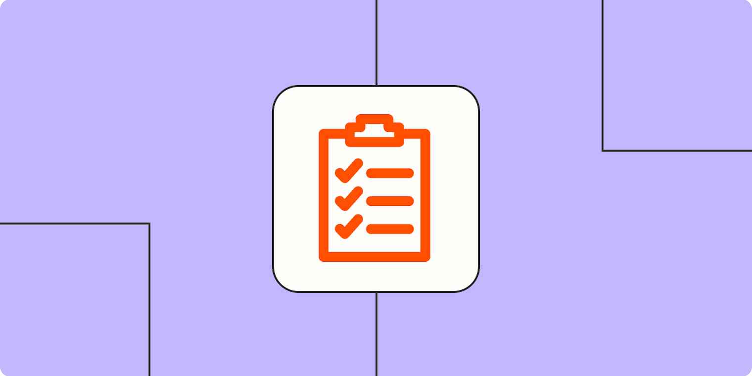 A hero image with an icon of a clipboard representing a poll or survey