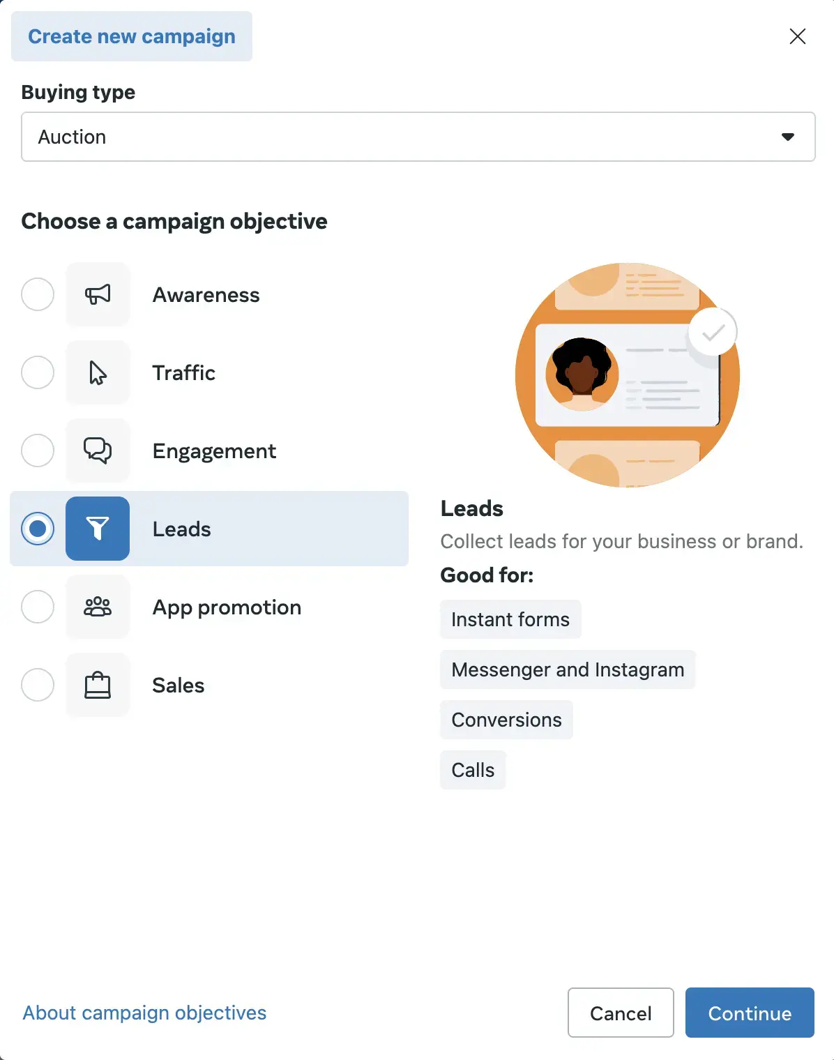 Screenshot of Meta's Ads Manager