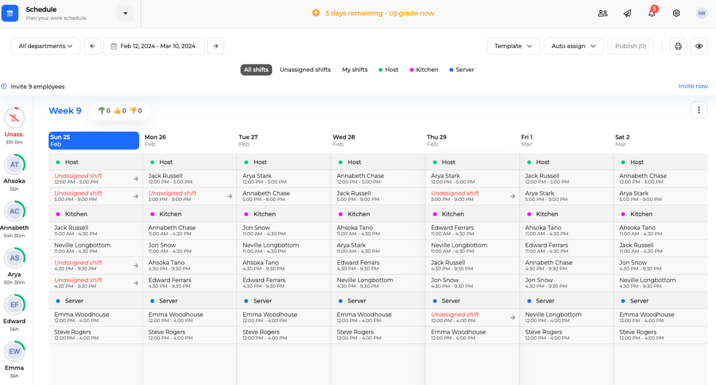 Workfeed, our pick for the best employee scheduling app for small businesses