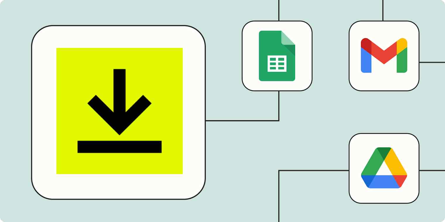 A hero image of the DocuSign app logo connected to other app logos on a light blue background.