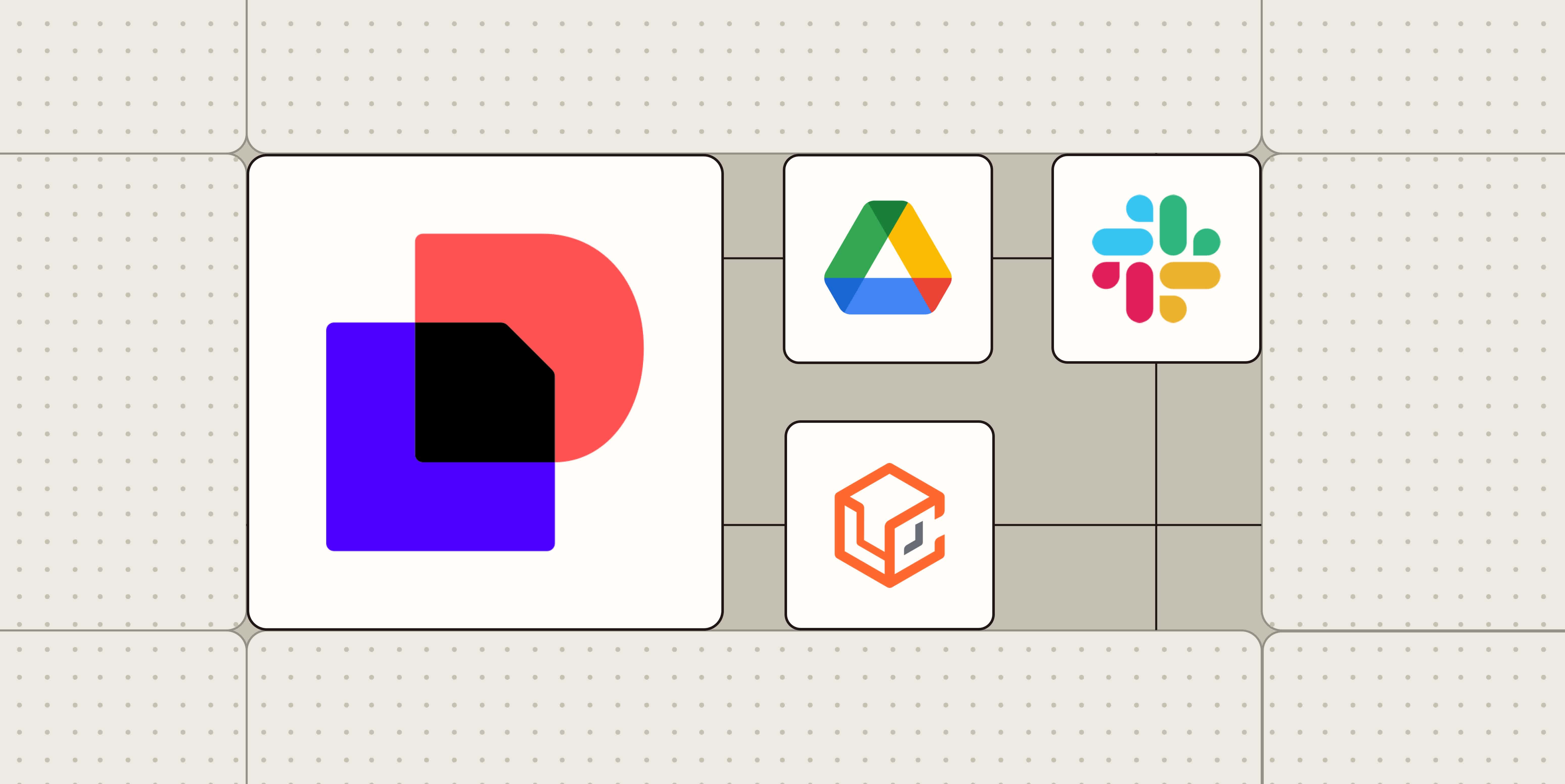 A hero image of the Docusign app logo connected to other app logos on a light blue background.