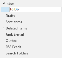 Create a To-Do folder in Microsoft Outlook