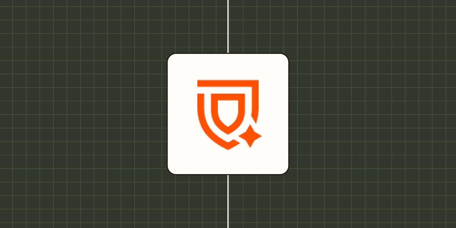 The AI Guardrails by Zapier logo against a dark green grid
