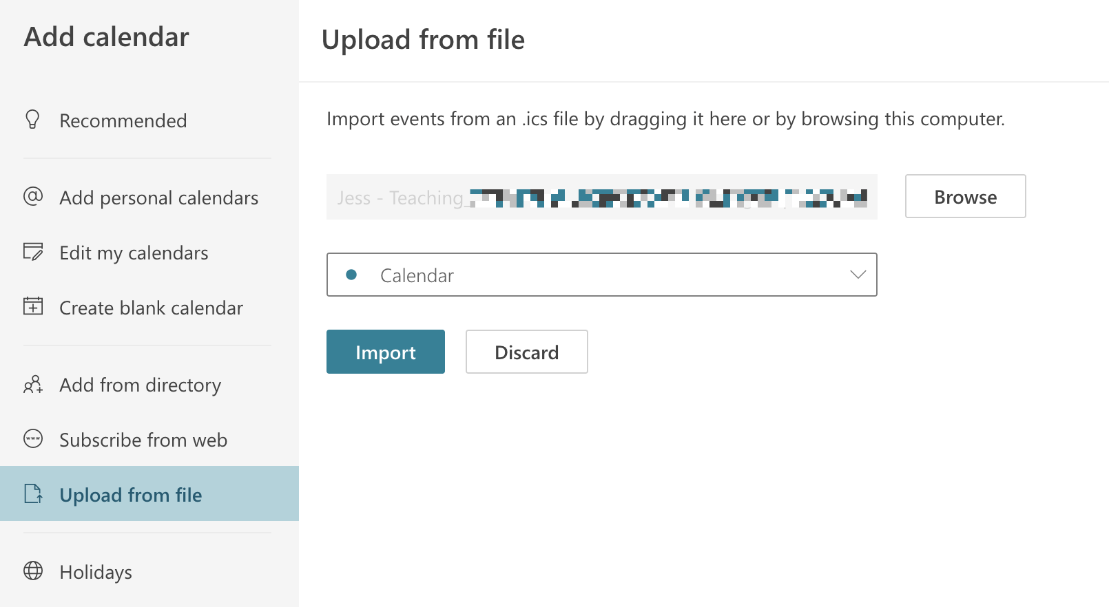 How to import a calendar into Outlook. 