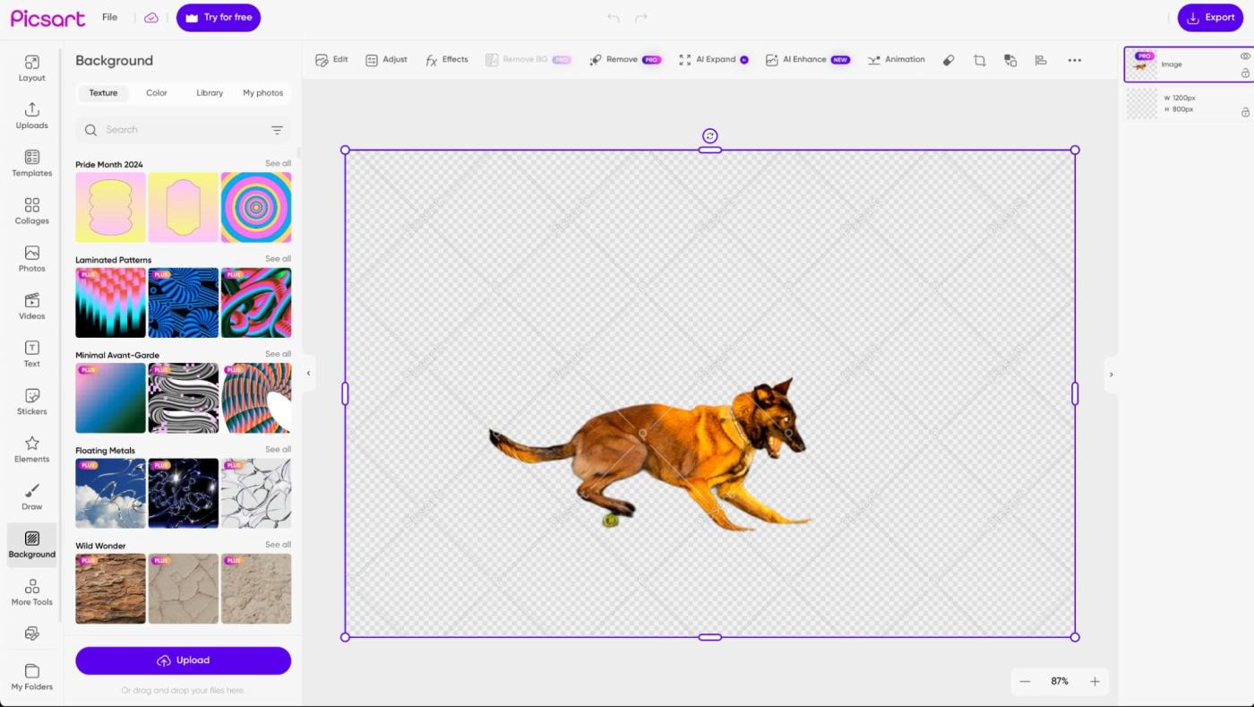 Picsart, a top AI image editor