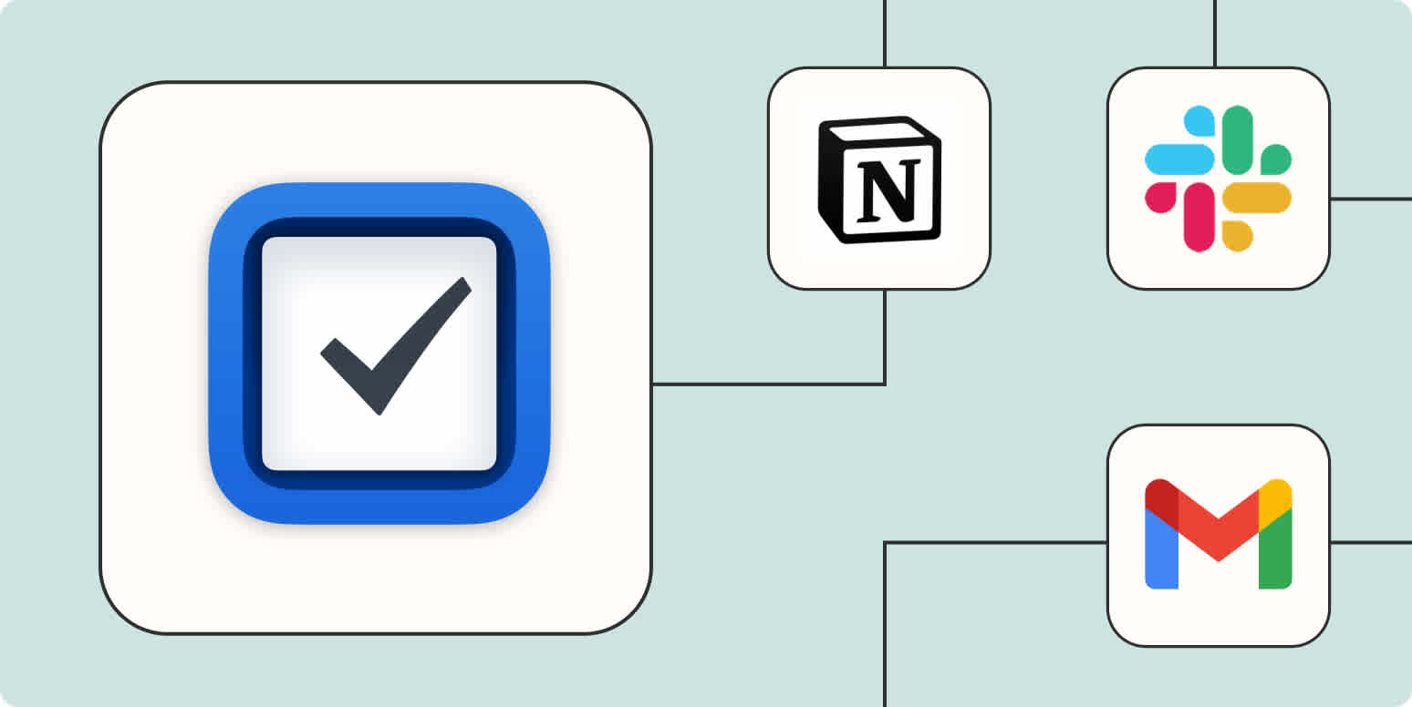 A hero image of the Things app logo connected to other app logos on a light blue background.