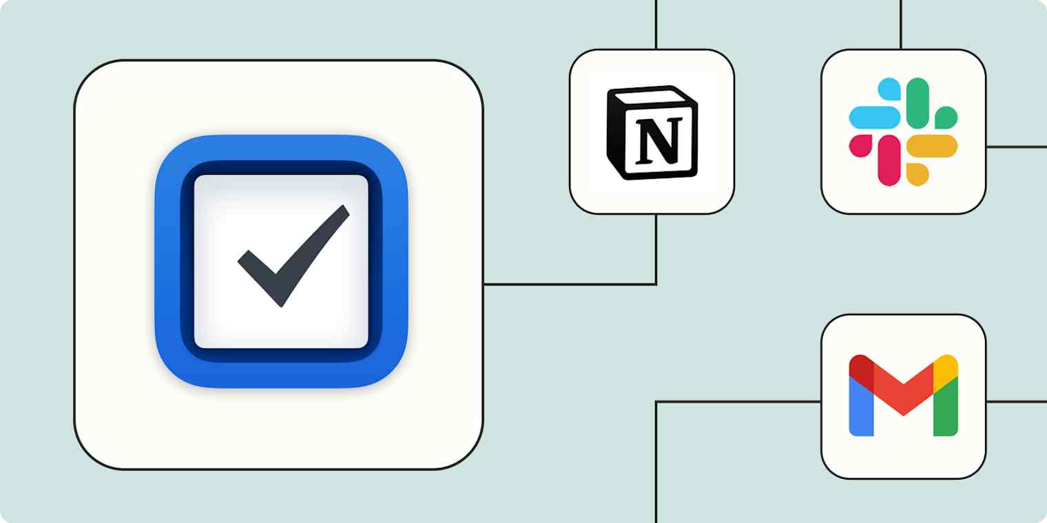 A hero image of the Things app logo connected to other app logos on a light blue background.