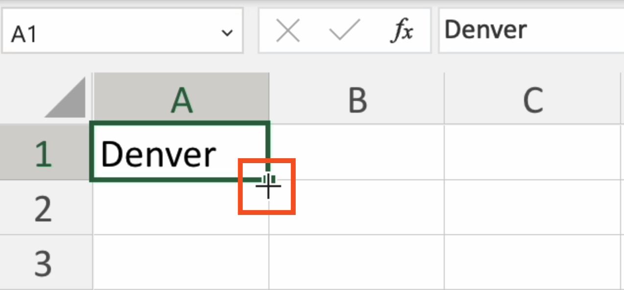 How to get the fill handle in Excel to appear.