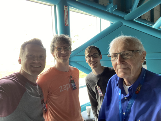 Three Zapier employees with Lee Solid