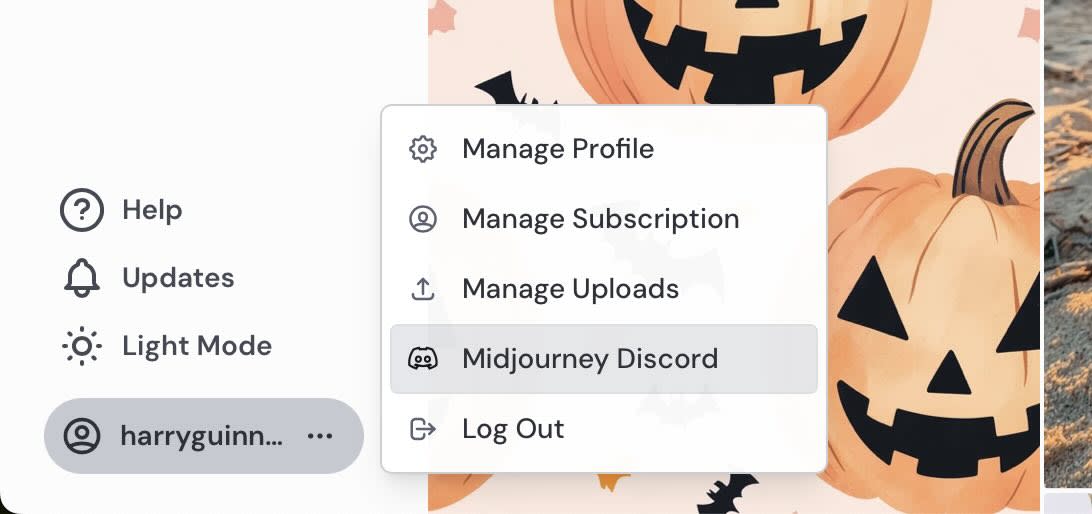 The Midjourney Discord option