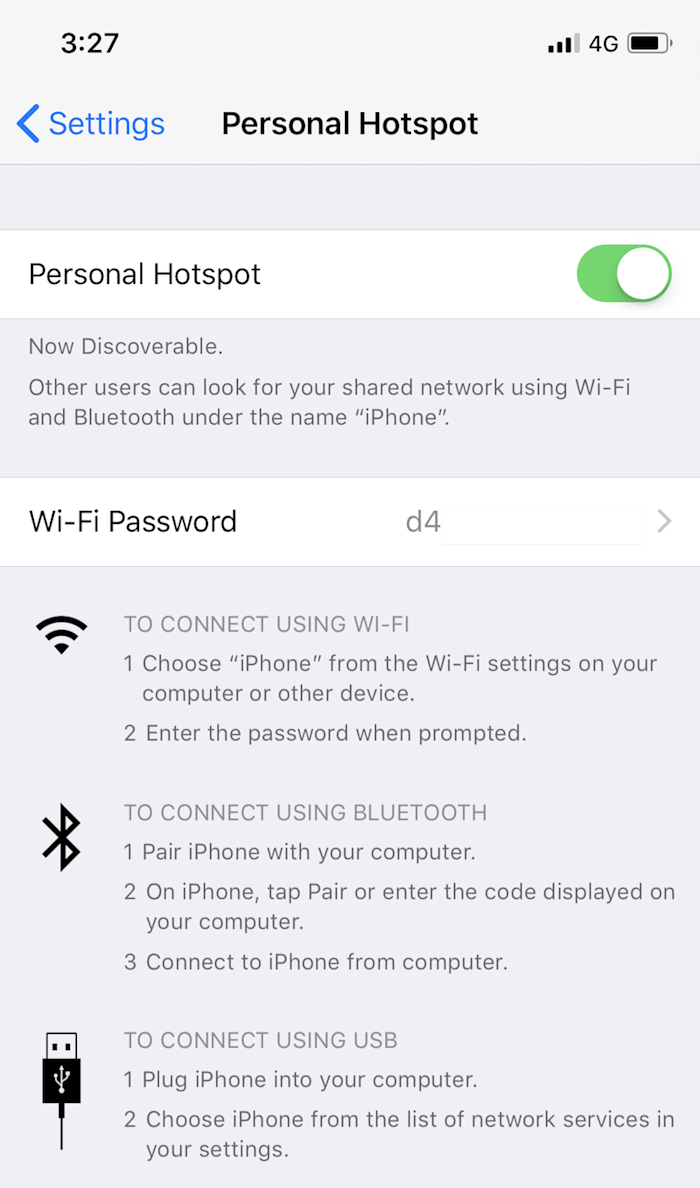 Comparte el hotspot personal