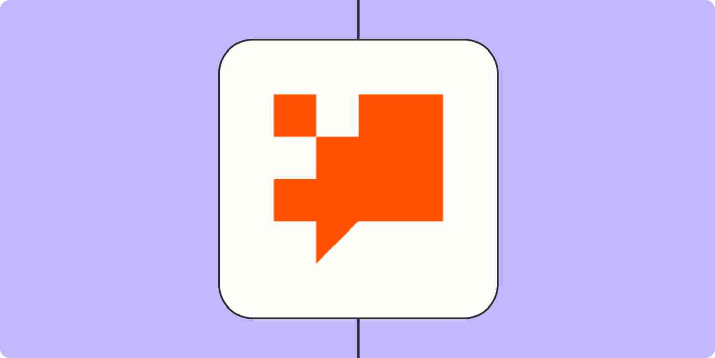 Hero image of Zapier Chatbots logo on a purple background