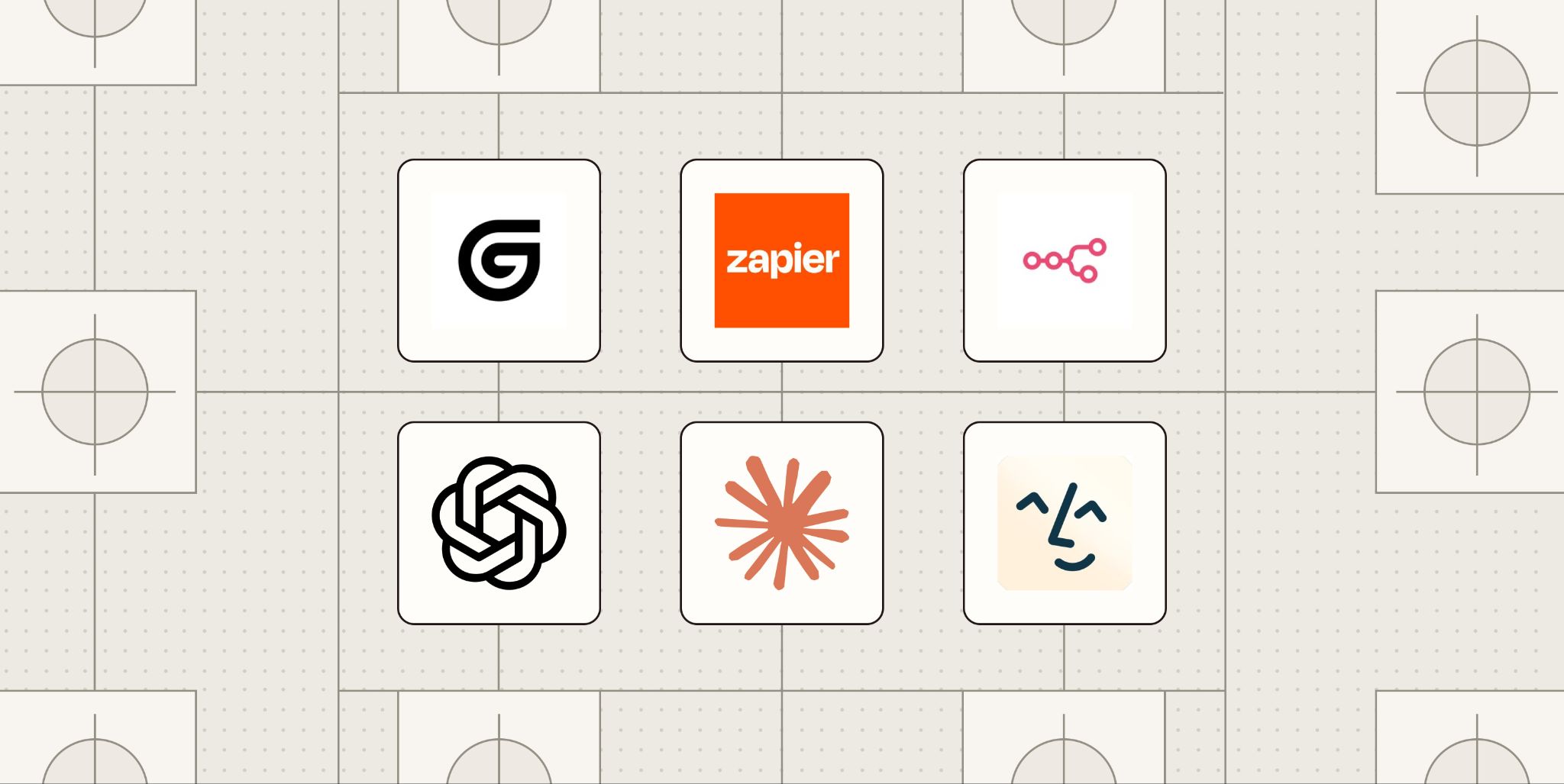 Gumloop, Zapier, n8n, ChatGPT, Claude, and Lindy logos