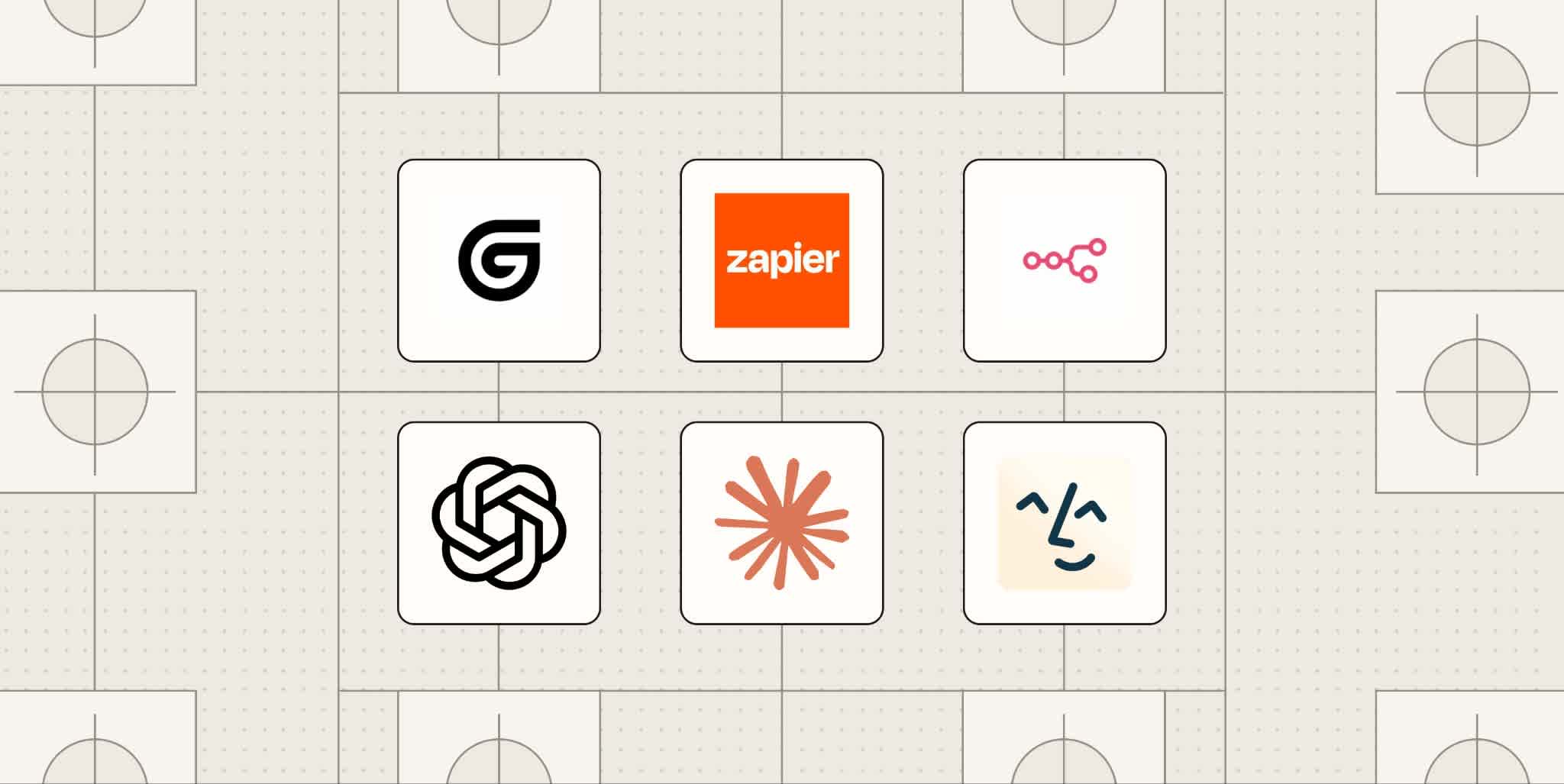 Gumloop, Zapier, n8n, ChatGPT, Claude, and Lindy logos