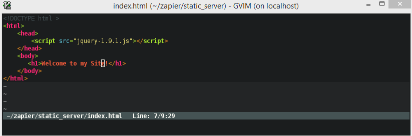 VIM Screenshot