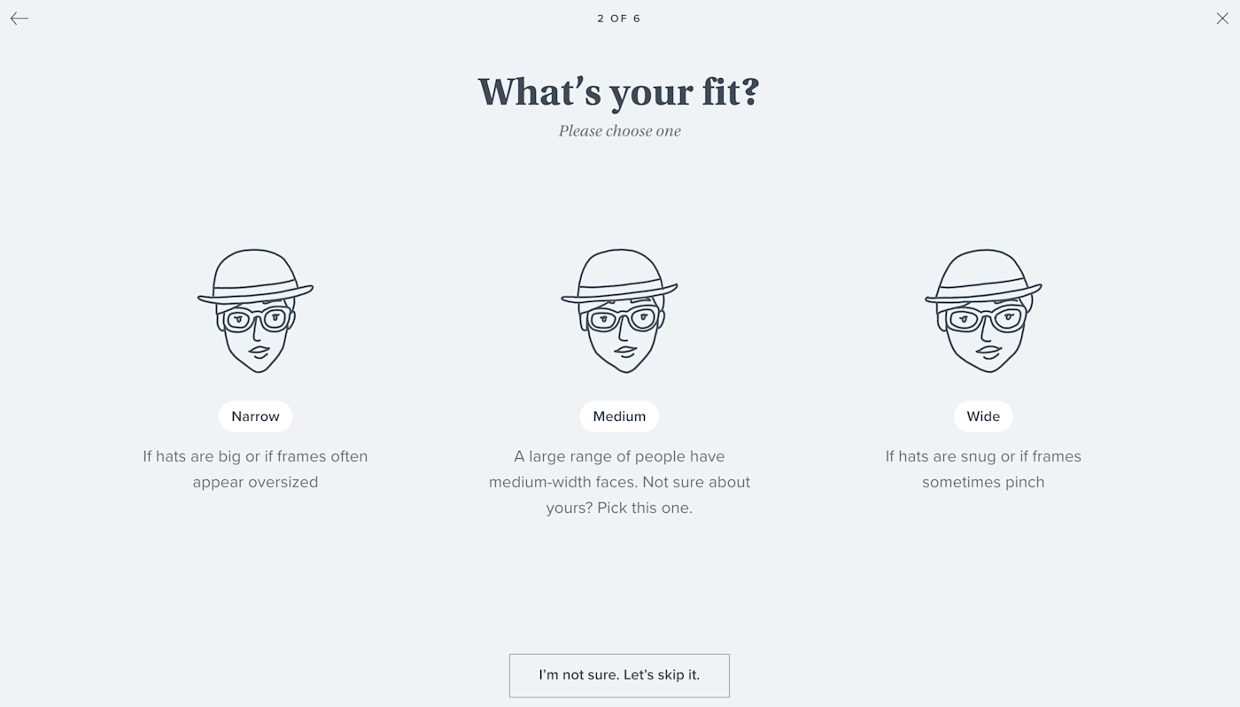 Warby parker home page