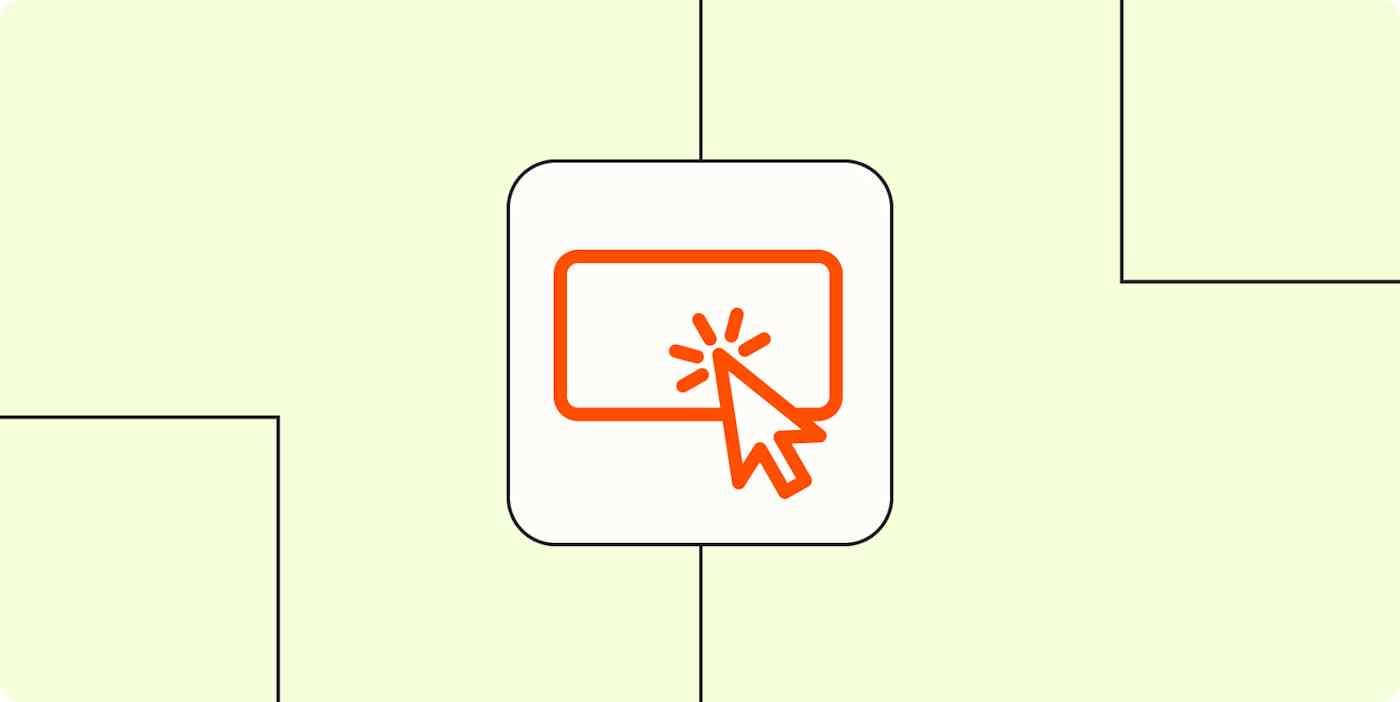 A hero image with an icon of a cursor clicking a CTA button and a line graph