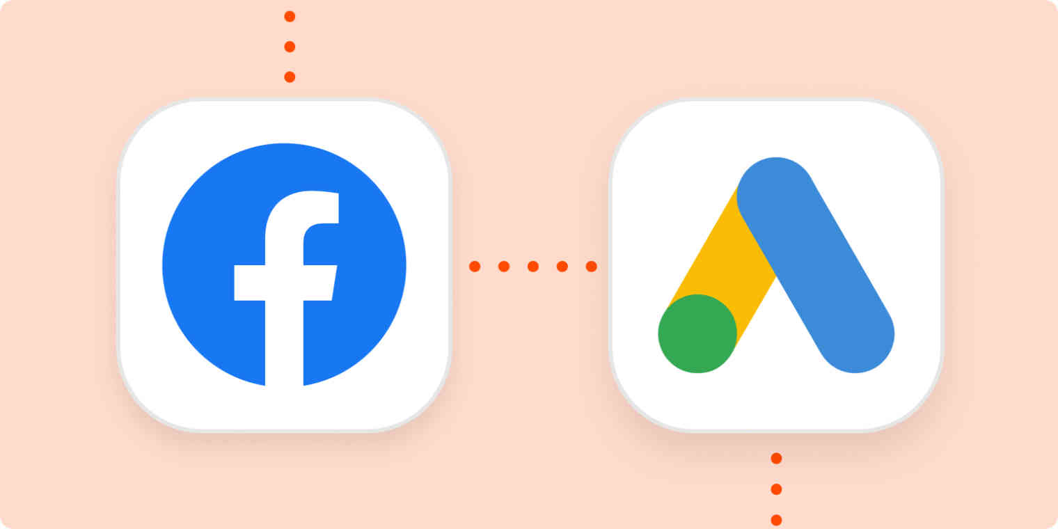 Facebook and Google Ads logos connected by dots