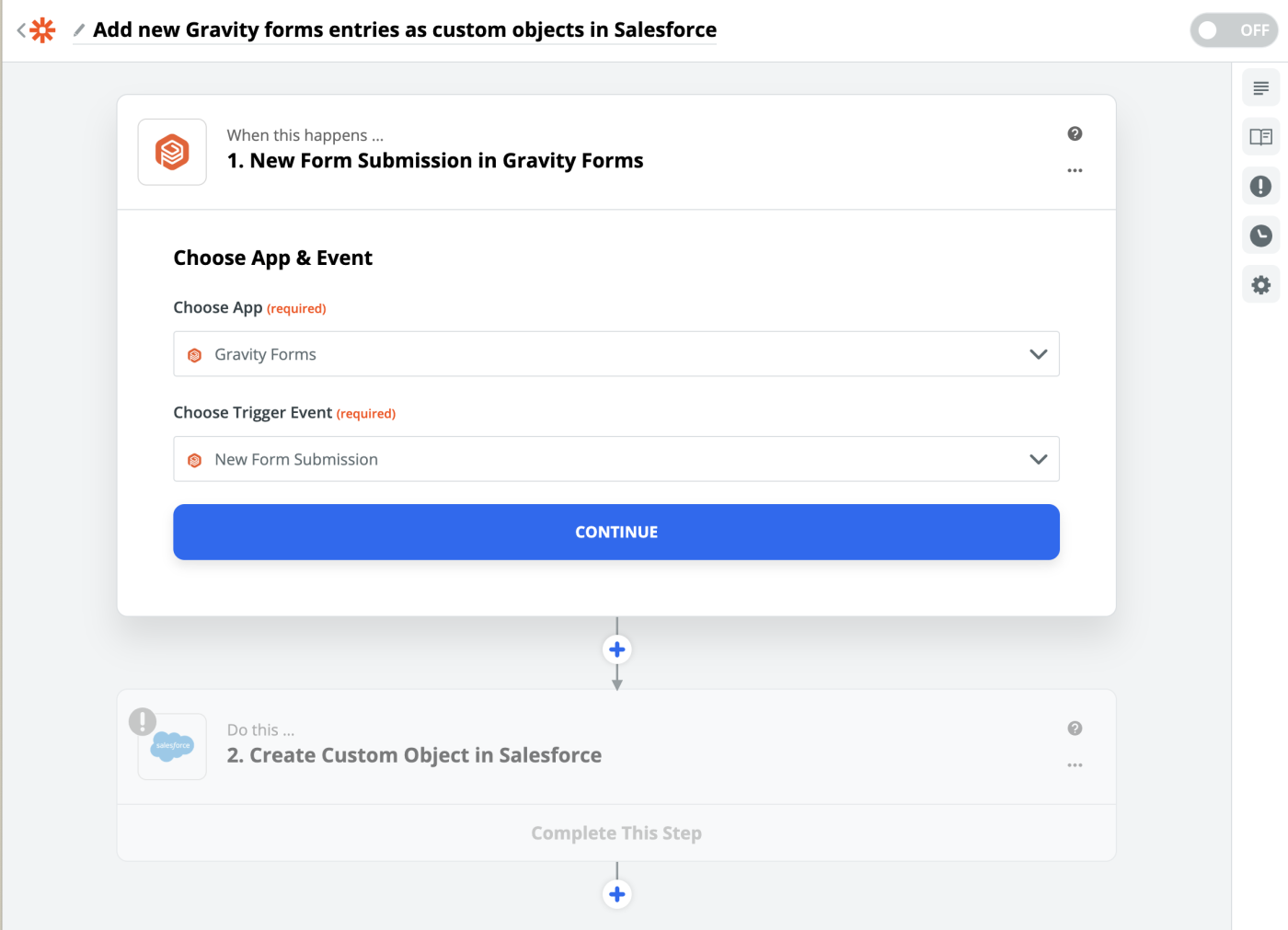 Setting up Gravity Forms in Zapier