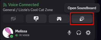 Portion of a Discord toolbar with the confetti icon highlighted. 