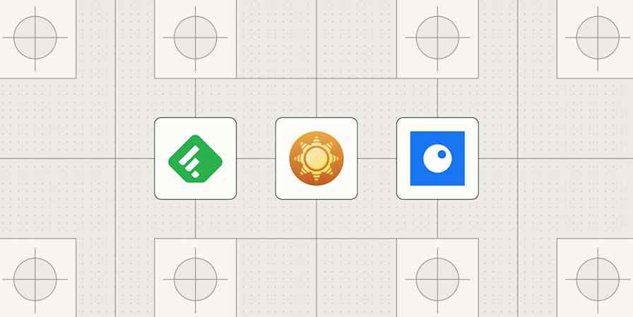 Hero image with the logos of the best RSS readers