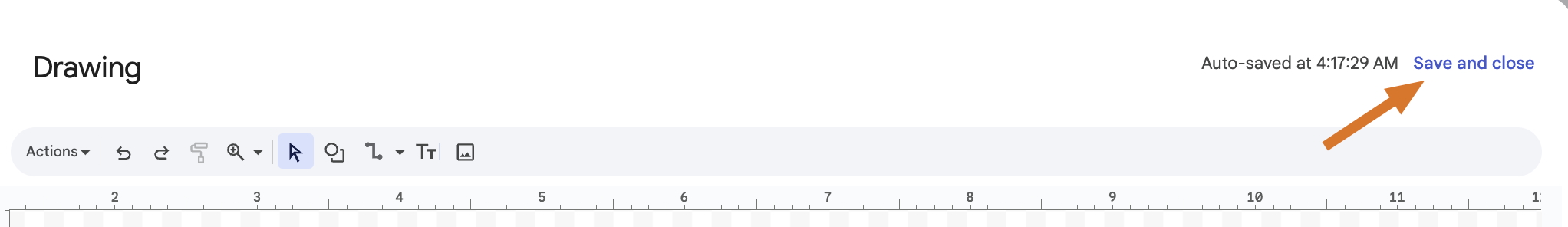 Screenshot of close window