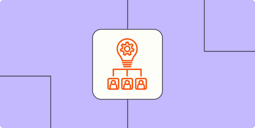 Hero image with an icon representing group brainstorming