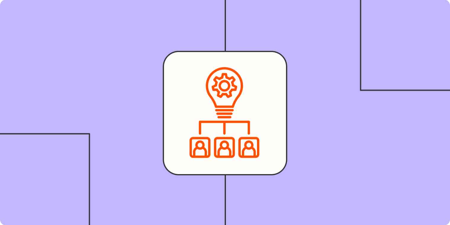 Hero image with an icon representing group brainstorming