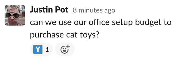 useful-work-emoji-01-Y A blue Y emoji under a message