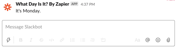 A working Slack bot built in Zapier