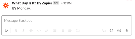 A working Slack bot built in Zapier