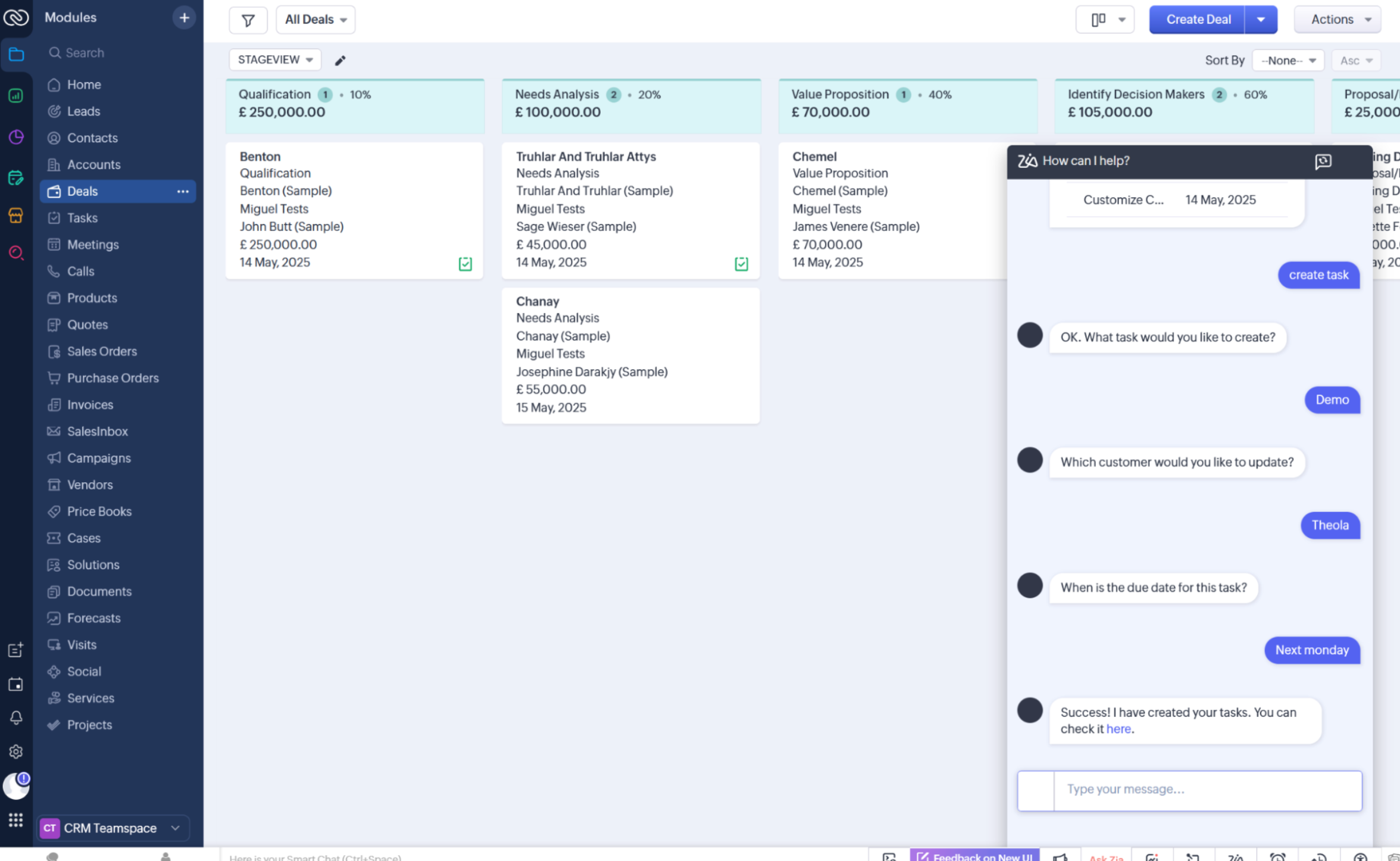 Zoho's integrated suite covers CRM, custom apps, and automation