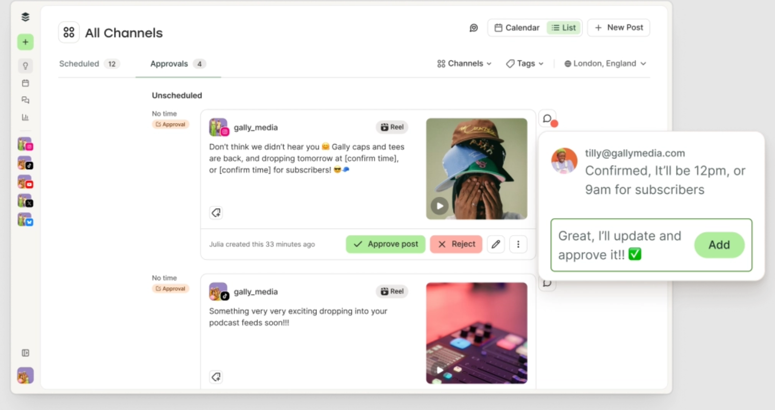 Leaving a comment in Buffer